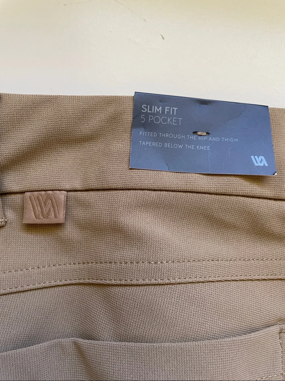 Athletic Performance Pants Stretch Tailored Golf Travel Khaki VRST NWT Commuter